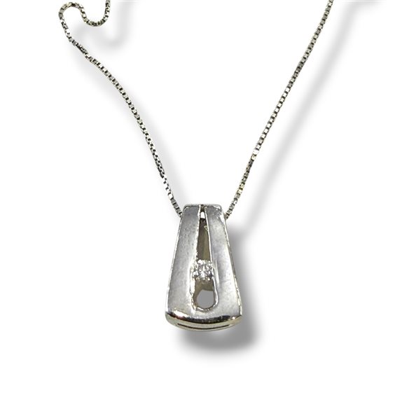 Collana Gioielleria Sorrentino Donna in Oro bianco Diamante 0.03 Ct 09.CI.04 - 09.CI.04